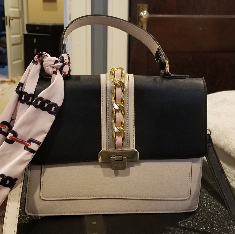 Aldo pink and black purse